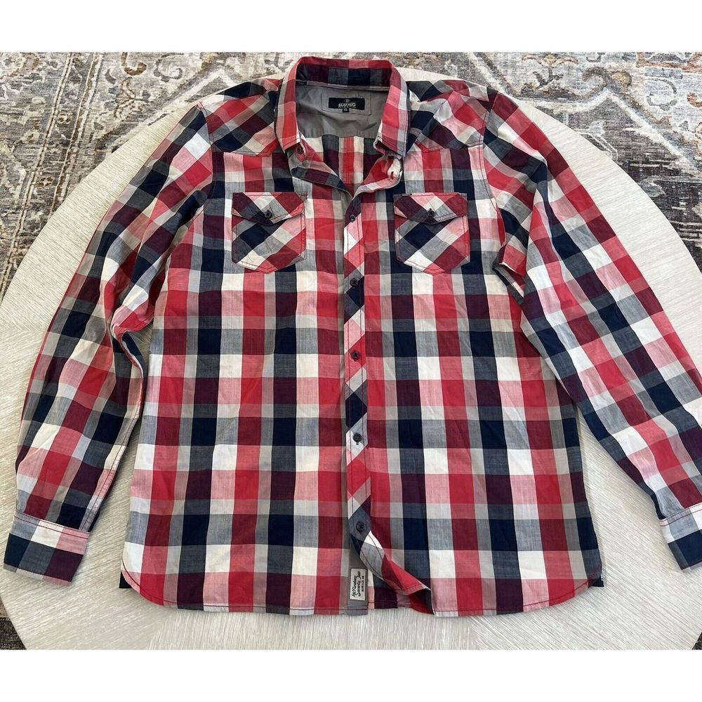 Buffalo Plaid David Bitton Flannel Shirt XXL